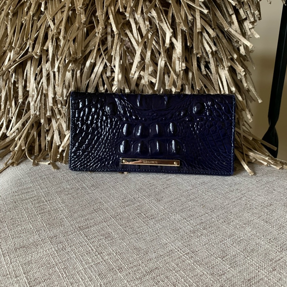 Navy Blue Brahmin Wallet
